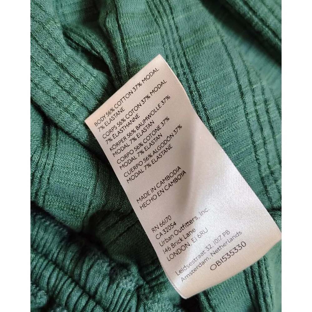 Anthropologie Pilcro Green Ruched Ribbed Halter Top NWT - Picture 5 of 7